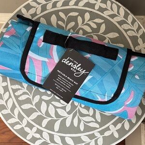 Densley & Co. Blue and Pink Beach Mat